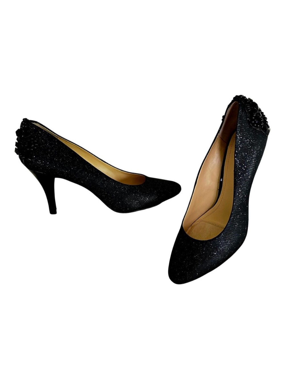 New without box Alex Marie Black Glitter Pointed Toe Evening Pumps Size 7